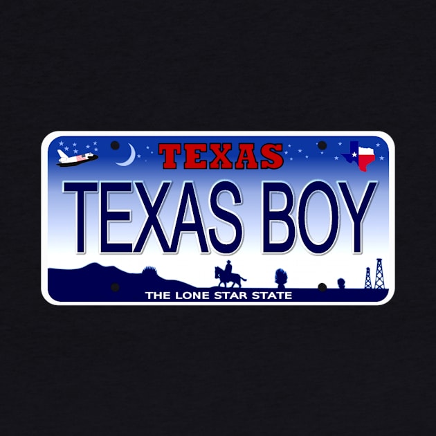 Texas BoyTexas License Plate by Mel's Designs